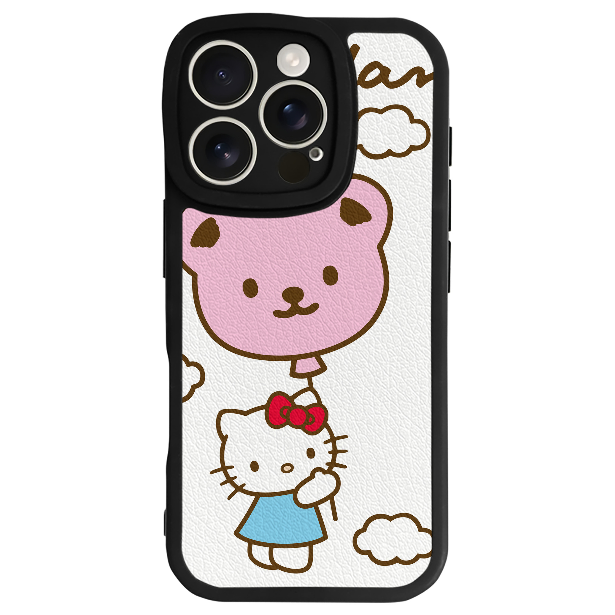 （画像用） Hello Kitty ハローキティ 【iPhone 16シリーズ対応】シリコンスマホケース（レザー調） 材質：シリコン